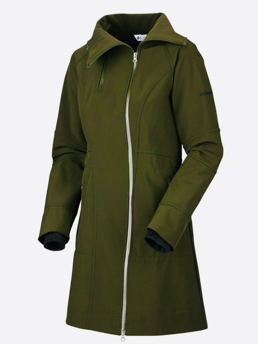 Columbia Tech Timber Pointe Omni Rain Dark Green Jacket Size L